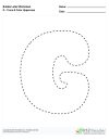 Bubble Letters Trace and Color Uppercase G