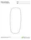 Bubble Letters Trace and Color Uppercase I