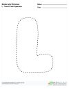 Bubble Letters Trace and Color Uppercase L