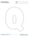 Bubble Letters Trace and Color Uppercase Q