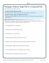 Worksheet Activity to Practice Changing a Predicate Single Verb to a Compound Verb