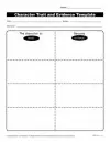 character analysis worksheet 6th grade Character Trait and Evidence Template