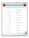 Christmas Vocabulary Match Worksheet