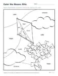 Color the Nouns - Fun Kite Coloring Activity for Kids