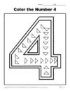 Color the Number 4