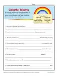 Colorful Idioms - Worksheet Practice Activity