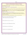 Commas and Introductory Elements - Clauses Worksheet Practice Activity