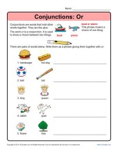 Conjunction Worksheets | Conjunction Lessons and Conjunction Definition