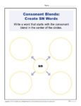 Consonant Blends Worksheet Activity - Create SN Words