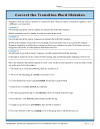 7th grade essay writing worksheets Correct the Transition Words Mistakes – Worksheet