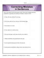 Correcting Mistakes in Sentences | Proofing and Editing