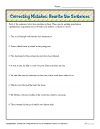 proofreading worksheets 4th grade Correcting Mistakes: Rewrite the Sentences