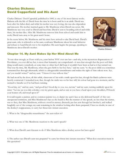 structure biography book Worksheet Comprehension Dickens Reading Printable Charles structure biography book Worksheet Comprehension Dickens Reading Printable Charles