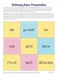 Printable Using the Dictionary Activity - Pronunciation