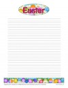 Easter Lined Writing Paper