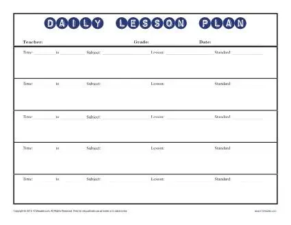 elementary daily multi subject time