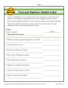 Fact and Opinion Worksheet: Switch It Up!