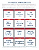 Fact and Opinion Worksheet Activities