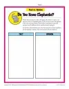 Fact vs. Opinion Worksheet Activity: Do You Know Elephants?