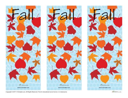 Fall Printable Bookmarks