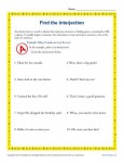 Interjection Worksheet - Find the Interjection