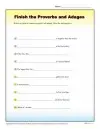 Finish the Proverbs and Adages