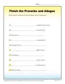 Proverbs and Adages Worksheets | Vocabulary