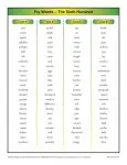 Sight Words List - Free, Printable Fry Word List - Sixth 100