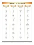 Sight Words List - Free, Printable Fry Word List - Third 100