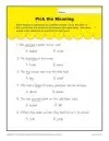 Printable First Grade Context Clues Worksheet - Pick the Meaning