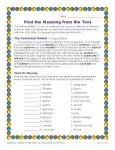 Finding the Meaning from the Text - Context Clues Activity