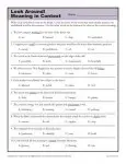 Middle School Context Clues Worksheet Lesson Activity - Look Around!