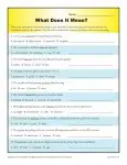 Middle School Context Clues Worksheet - What Does it Mean?