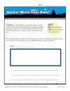 poetry worksheet 6th grade pdf Haiku: Write Your Own!