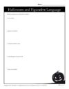 Halloween and Figurative Language Worksheet Activty