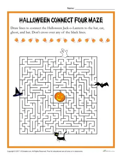 Halloween Printable Maze Activity