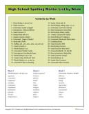 K12reader High School Spelling Words Master List by Week