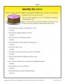Identify the Idioms | 4th and 5th Grade Worksheets