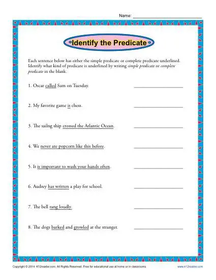 identify-the-predicate-3rd-grade-worksheets