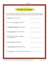 Simple Subject and Complete Subject Worksheet