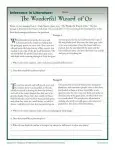Inference In Literature - Reading Comprehension Activity with The Wonderful Wizard of Oz