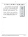 Greek and Latin Root Words: Graph and Meter