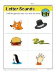letter sounds h preschool letter worksheet