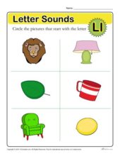 letter sounds l preschool letter worksheet