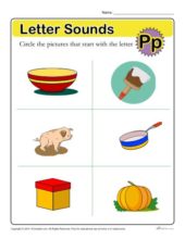 Letter Sounds: P | Preschool Letter Worksheet