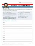 Free, printable Abraham Lincoln Bio Poem Worksheet Activity