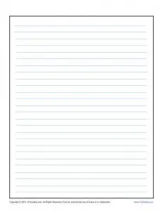 Lined Paper for Kids