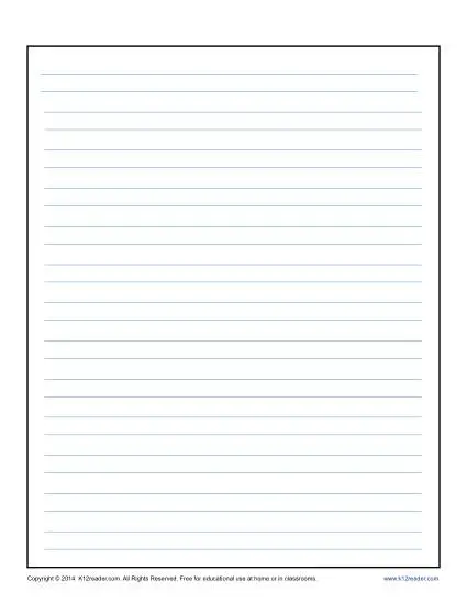 Lined Paper For Letter Writing from www.k12reader.com