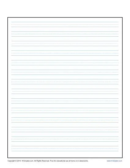 lined writing paper for kids printable template