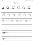 Free Handwriting Worksheets for Kindergarten - Block Style Print